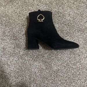 Kate Spade Black Suede Ankle Boots